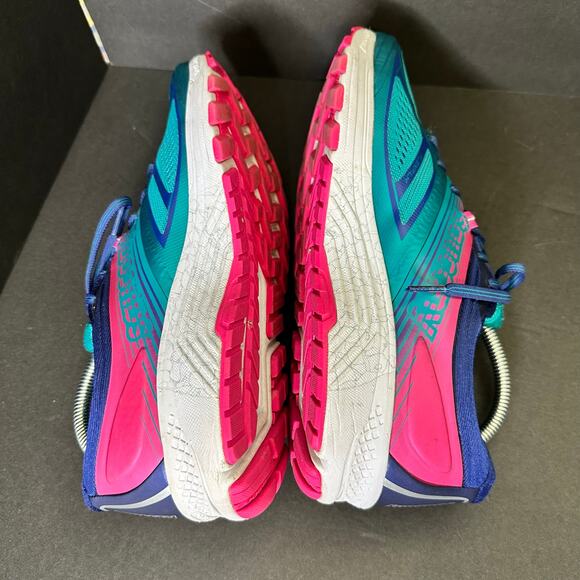 Saucony Everun Guide 10 size 10 Womens Running Shoes Sneakers Blue Pink - Picture 8 of 12